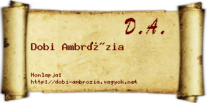 Dobi Ambrózia névjegykártya